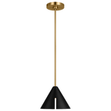 Cambre Pendant Light Small By Kelly Wearstler-Midnight Black And  Burnished Brass