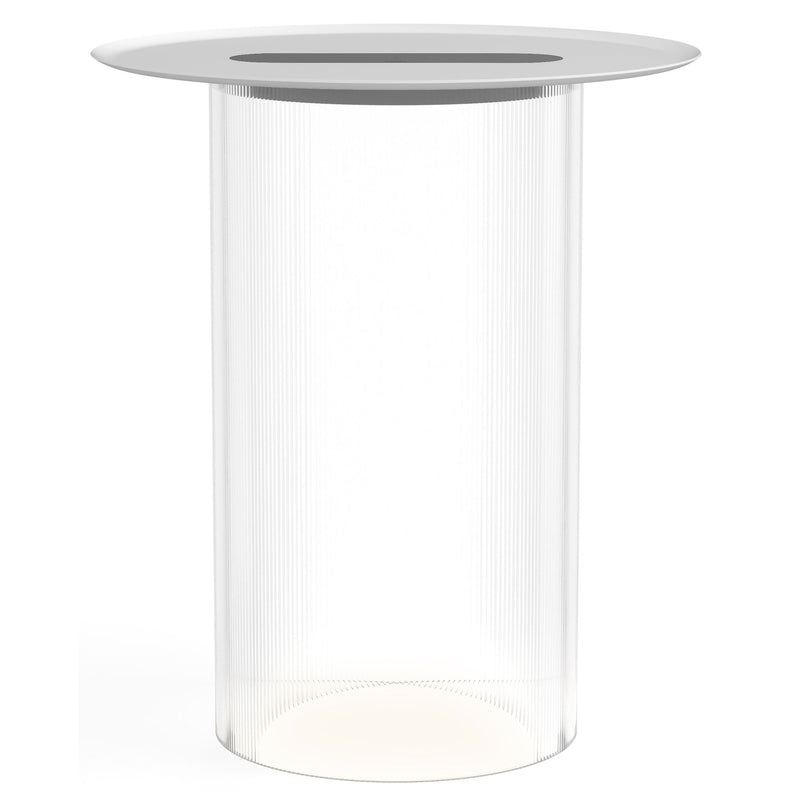 Carousel Charging Floor Lamp By Pablo, Finish: Clear, Color: White
