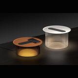 Carousel Table Lamp By Pablo, Finish: Clear / Bronze, Color: Terracotta / White, Size: Small / Medium