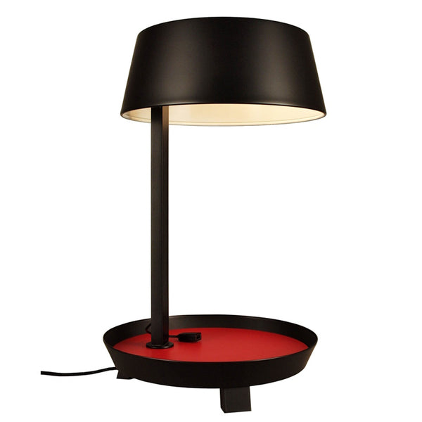 Carry Table Lamp By Seed, Matte Black Red, Size: Medium
