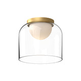 Cedar Ceiling Light by Kuzco - Tall, Brushed Gold/Clear