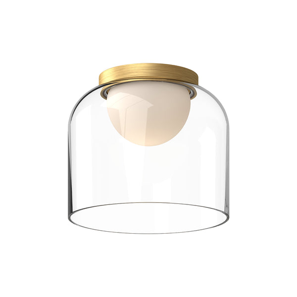 Cedar Ceiling Light by Kuzco - Tall, Brushed Gold/Clear