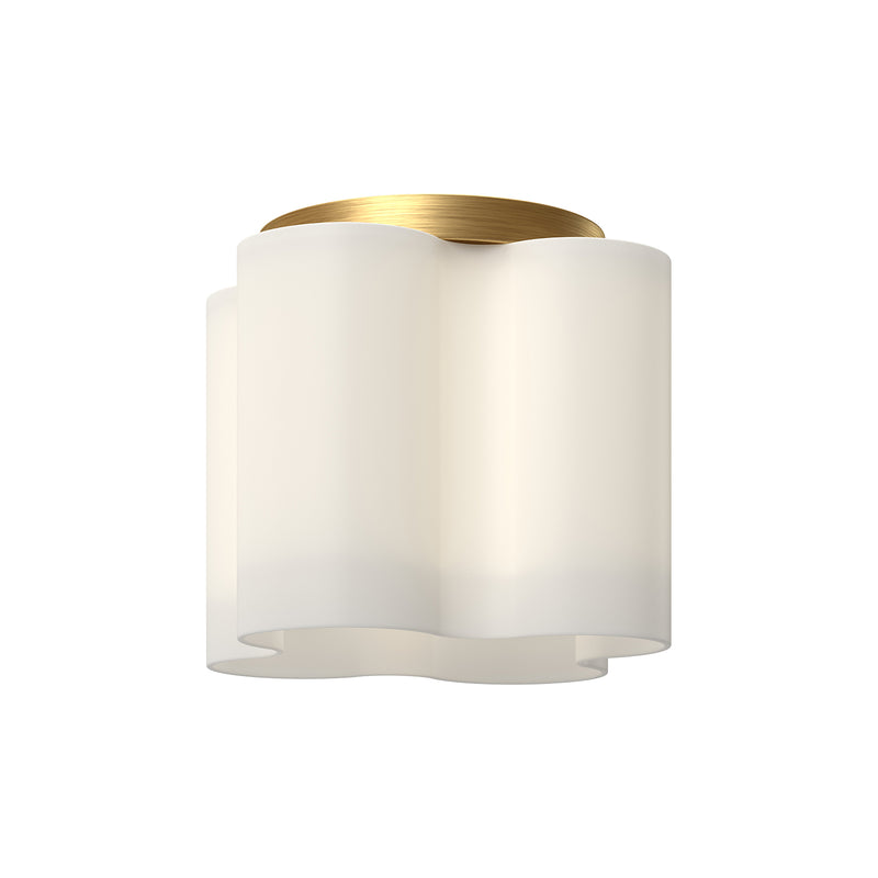Clover Ceiling Light by Kuzco - Brushed Gold/Opal Glass