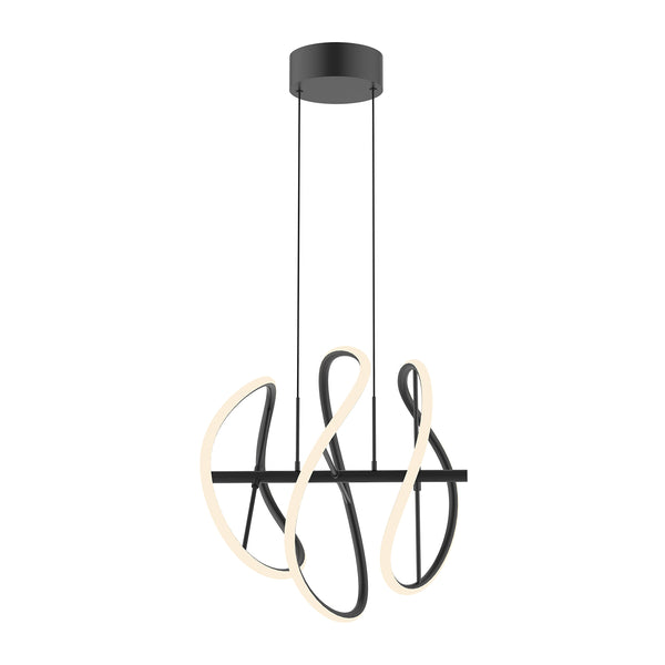 Collide Linear Pendant by Kuzco - Small, Black