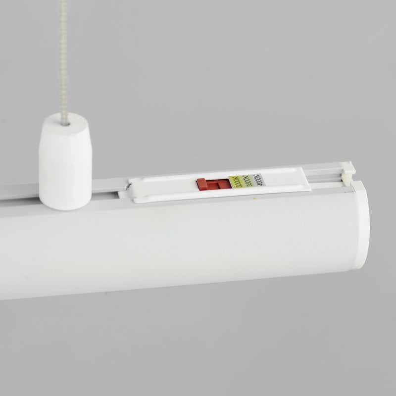 Continuum Linear Pendant Light By ET2 Medium White Finish Detailed View