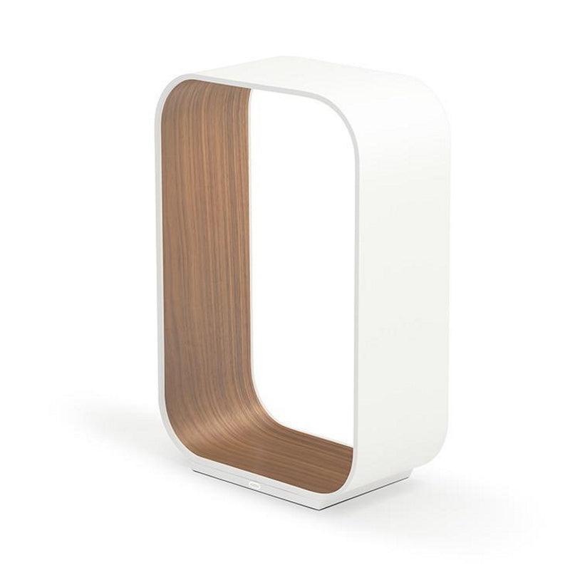 Contour LED Table Lamp by Pablo, Finish: White/Walnut, Size: Small,  | Casa Di Luce Lighting