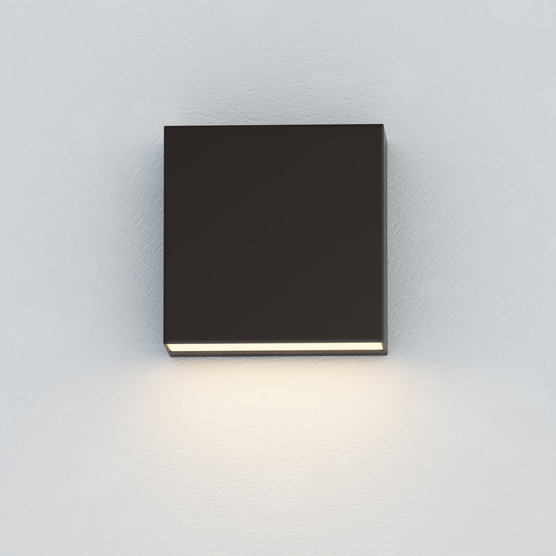 Cubed Outdoor Wall Sconce By ET2 Small Black Finish
