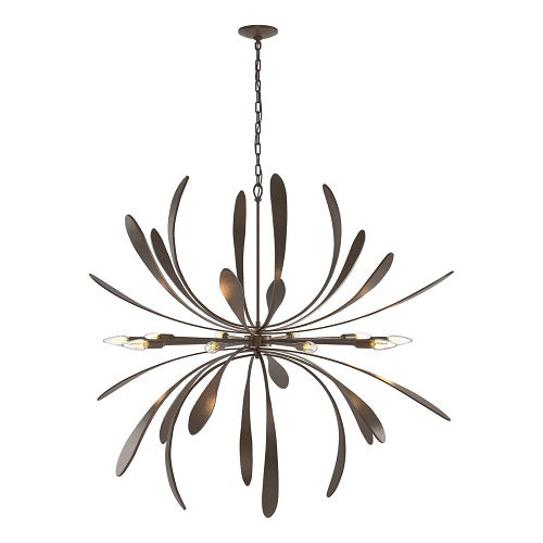 DAHLIA CHANDELIER BY HUBBARDTON FORGE, FINISH: BRONZE, SIZE: LARGE, | CASA DI LUCE LIGHTING