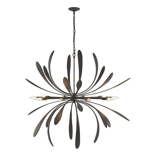 DAHLIA CHANDELIER BY HUBBARDTON FORGE, FINISH: NATURAL IRON, SIZE: LARGE, | CASA DI LUCE LIGHTING
