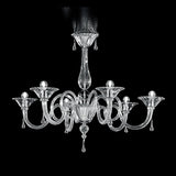 DOLFIN 1382 CHANDELIERBY VISTOSI, COLOR: CLEAR, FINISH: POLISH CHROME, NUMBER OF LIGHTS- 6, , | CASA DI LUCE LIGHTING