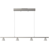Small Brushed Nickel Dune Linear Suspension by Kuzco