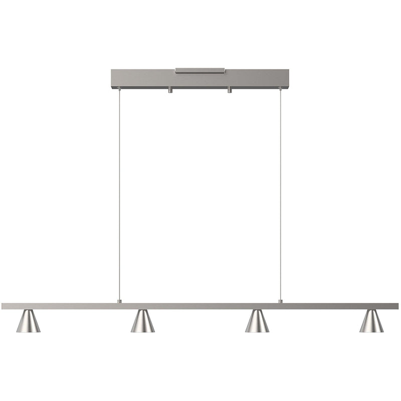 Small Brushed Nickel Dune Linear Suspension by Kuzco