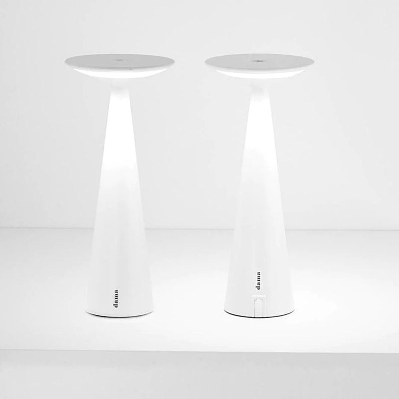 Dama Battery Operated Table Lamp, Finish: White