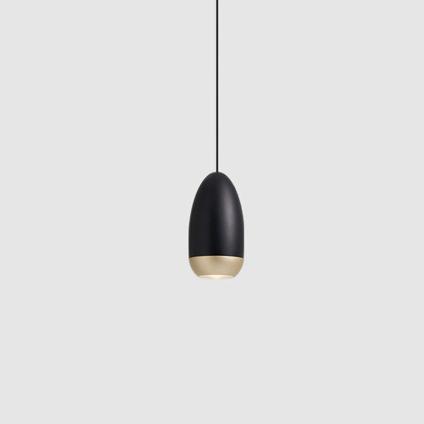 Dawn Pendant By Seed, Finish: Matte Black Champagne Gold