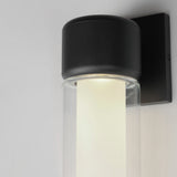 Dram Outdoor Wall Sconce By ET2 Small Black Detalied View