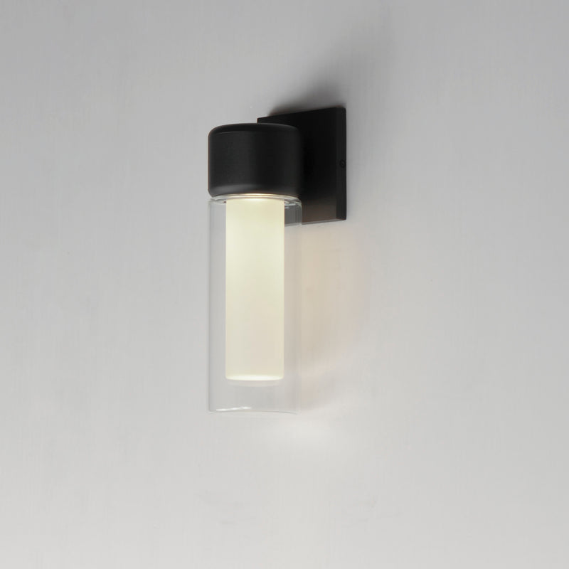 Dram Outdoor Wall Sconce By ET2 Small Black Finish