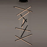 Black Hover 10 Light Pendant by ET2