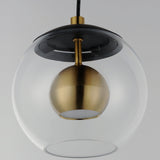 Small Black-Natural Aged Brass Nucleus Pendant Light by ET2