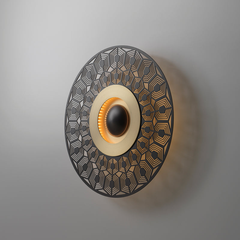 Earth LED Wall Light By CVL, Finish: Satin Graphite, Pattern: Turtle