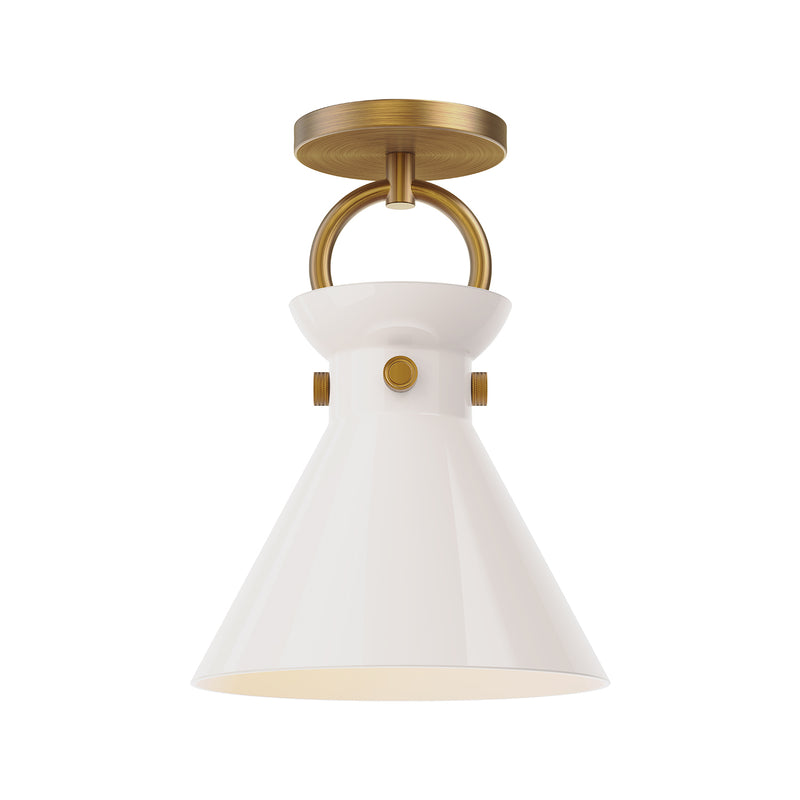Emerson Ceiling Light by Alora Mood - Aged Gold/Glossy Opal Glass