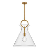 Emerson Pendant Light By Alora Mood - Large, Aged Gold/Clear
