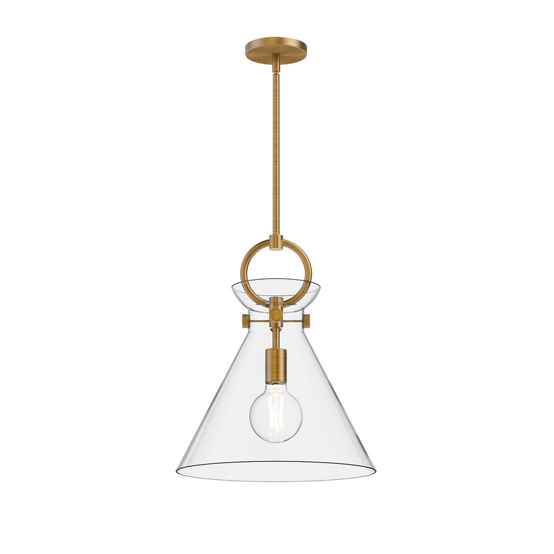 Emerson Pendant Light By Alora Mood - Medium, Aged Gold/Clear