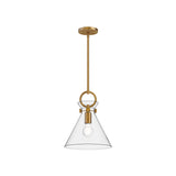 Emerson Pendant Light By Alora Mood - Small, Aged Gold/Clear