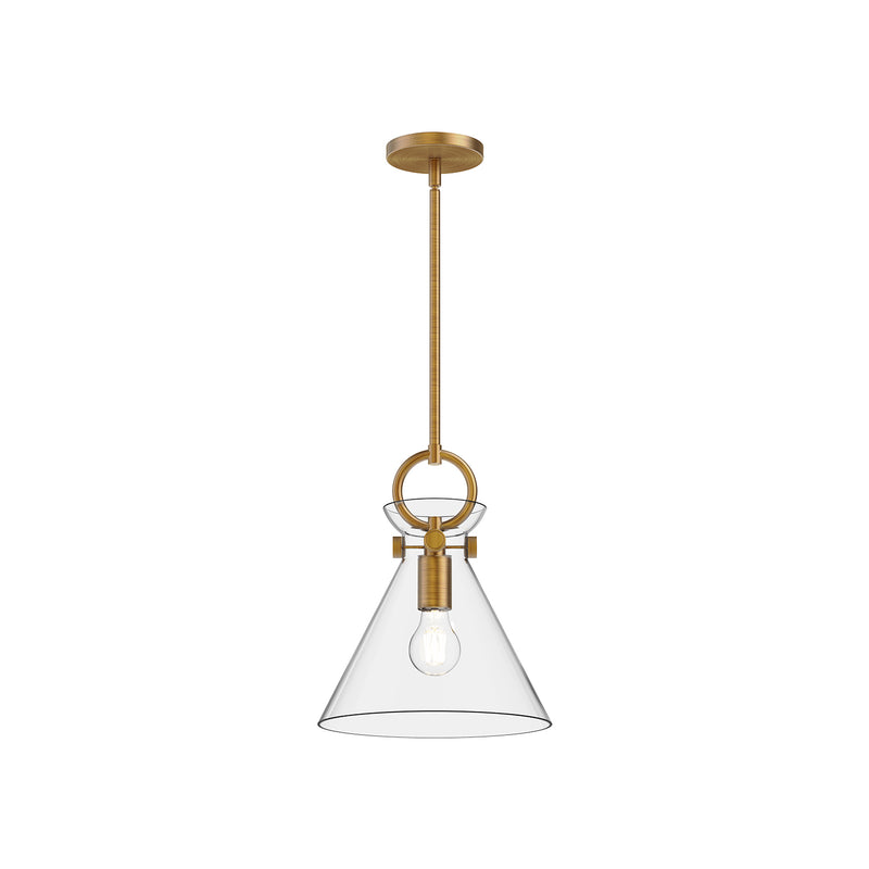 Emerson Pendant Light By Alora Mood - Small, Aged Gold/Clear