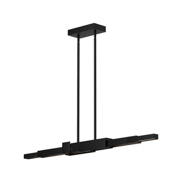 Enzo Linear Suspension by Kuzco - Small, Black in white background