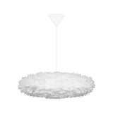 Eos Esther Pendant by Umage - Medium, White, Cord Set White, Canopy hanging in the kitchen