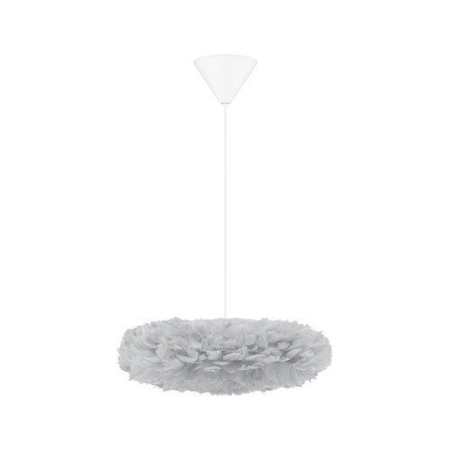 Eos Esther Pendant by Umage - Mini, Grey, Cord Set White, Canopy hanging in the kitchen