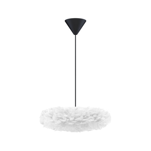 Eos Esther Pendant by Umage - Mini, White, Cord Set Black, Canopy hanging in the kitchen