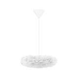 Eos Esther Pendant by Umage - Mini, White, Cord Set White, Canopy hanging in the kitchen