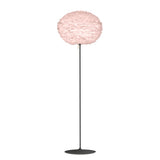 Eos Evia Floor Lamp by Umage - Large, Lampshade Rose, Floor stand Black, Floor Lamp Installed in the bedroom, living, and dining room