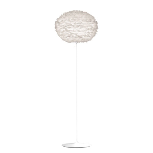 Eos Evia Floor Lamp by Umage - Large, Lampshade White, Floor stand White, Floor Lamp Installed in the bedroom, living, and dining room