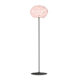 Eos Evia Floor Lamp by Umage - Medium, Lampshade Rose, Floor stand Black, Floor Lamp Installed in the bedroom, living, and dining room