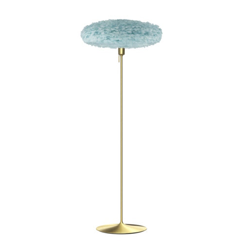 Eos Esther Floor Lamp By Umage – Large, Blue, Brushed Brass, Floor Lamp Installed in the bedroom, living, and dining room