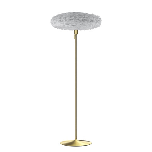Eos Esther Floor Lamp By Umage – Large, Grey, Brushed Brass, Floor Lamp Installed in the bedroom, living, and dining room