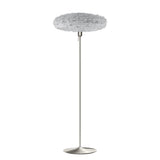 Eos Esther Floor Lamp By Umage – Large, Grey, Brushed Steel, Floor Lamp Installed in the bedroom, living, and dining room