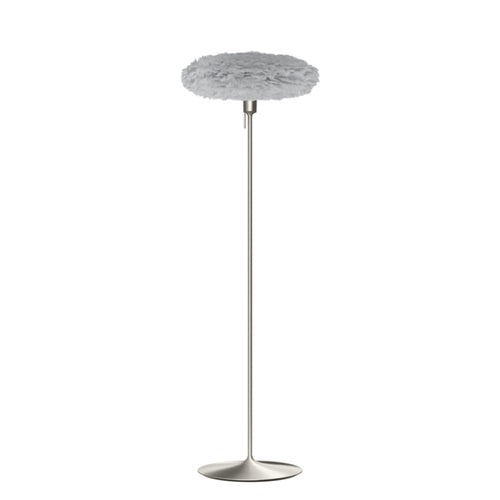 Eos Esther Floor Lamp By Umage – Medium, Grey, Brushed Steel, Floor Lamp Installed in the bedroom, living, and dining room