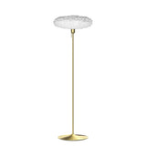 Eos Esther Floor Lamp By Umage – Medium, White, Brushed Brass, Floor Lamp Installed in the bedroom, living, and dining room