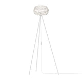 Eos Evia Tripod Floor Lamp by Umage - Medium, White lampshade, Tripod Floor Lamp White standing in the living room