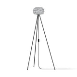 Eos Evia Tripod Floor Lamp by Umage - Mini, Grey lampshade, Tripod Floor Lamp Black standing in the living room