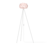 Eos Evia Tripod Floor Lamp by Umage - Mini, Rose lampshade, Tripod Floor Lamp White standing in the living room