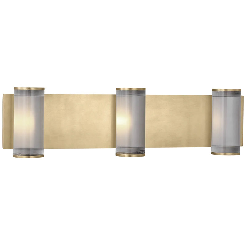Esfera Bath Bar By Visual Comfort Model, Number Of Lights: 3 Light, Finish: Natural Brass