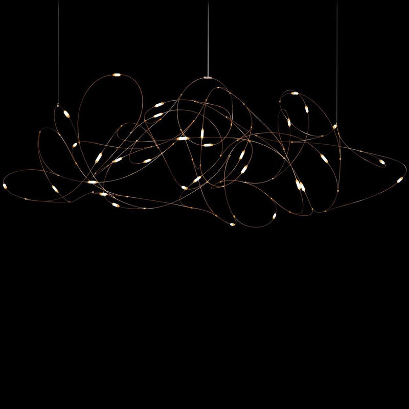 Large Brass/Bronze Flock of Light Suspension by Moooi