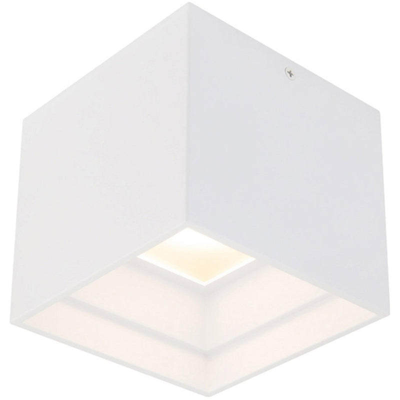 White Black Downtown Square Outdoor Ceiling Mount by W.A.C. Lighting