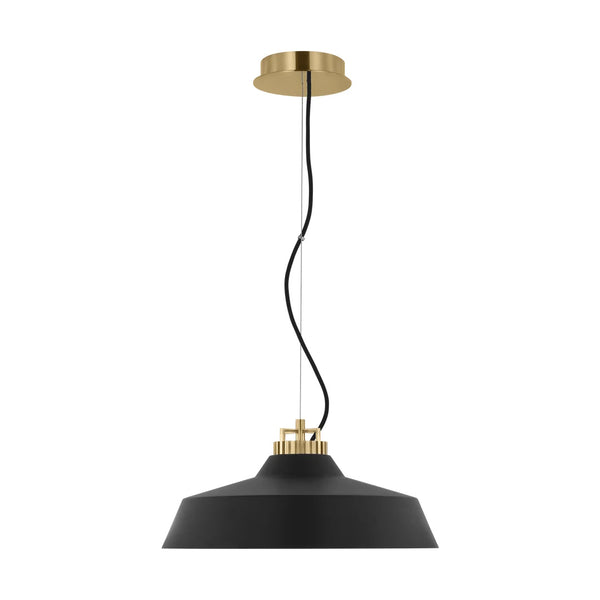 Forge Short Pendant By Visual Comfort Model, Size: Small, Finish: Nightshade Black