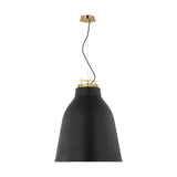 Forge Tall Pendant By Visual Comfort Model, Size: Large, Finish: Nightshade Black