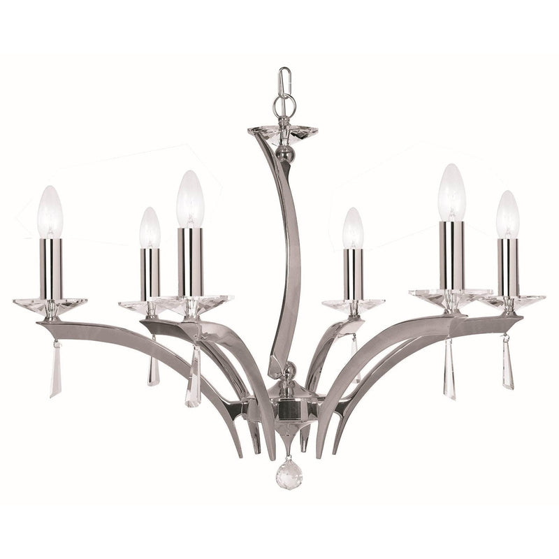Forum 1708/6 Chandelier by Pedret, Finish: Chrome, ,  | Casa Di Luce Lighting